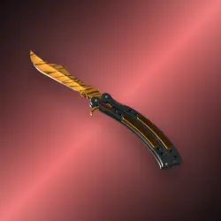 StatTrak Butterfly Knife | Tiger Tooth | Немного поношенное