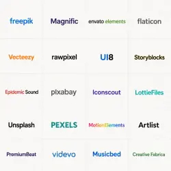 Magnific Freepik Flaticon Envato Elements Vecteezy Rawpixel Creative Fabrica Storyblocks Iconscout