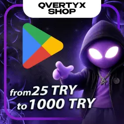Google Play FROM 25 TRY TO 1000 TRY GIFT CARD