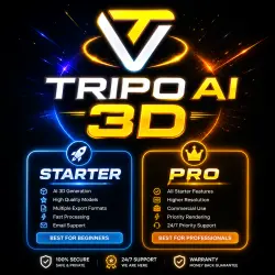 TRIPO AI 3D Pro | Instant Access | Support &
