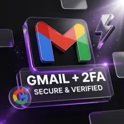 Gmail-аккаунт с подтверждённым телефоном и настроенной двухфакторной аутентификацией (2FA)