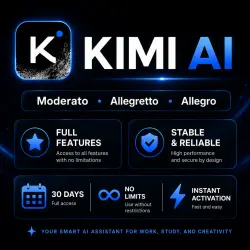 Kimi AI Moderato • Allegretto • Allegro | Full Features | 30 Days