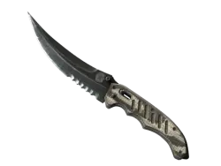 Flip Knife | Black Laminate (Battle-Scarred)
