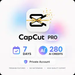 CapCut Pro Official Private Account With 280 AI Credits For 7 DAYS