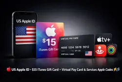 US Apple ID | $15 iTunes Gift Card | Virtual Pay Card & Apple Services Codes
