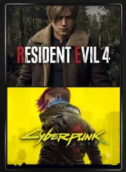 МЕГА-КОМБО: RE4 Remake & Cyberpunk 2077 (Full DLC) 40+ ИГР БОНУСОМ