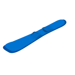 Blue Neon Snowboard