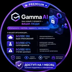 Премиум-доступ к Gamma AI | 1 месяц