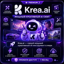 Премиум-доступ к KREA AI | Basic / Pro / Max | 1 месяц