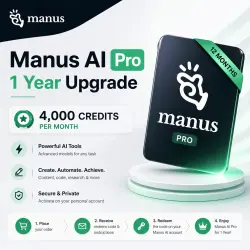 Manus AI Pro 1 Year | Redeem Code | 4,000 Credits Monthly