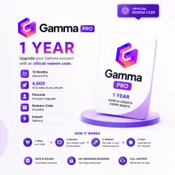 Gamma Pro 1 Year | Redeem Code | 4,000 AI Credits Monthly | Instant Delivery