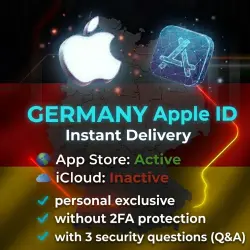 Old Germany Apple ID | Personal use | All information can be modified | No 2FA