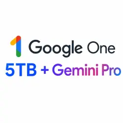 Google One 5TB + Gemini Pro - 1 Month | Official Subscription | Instant Activation | Full Warranty