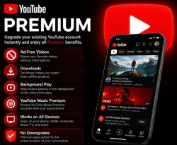 Youtube Premium – 3-6-12 months – Instant Delivery – No Downgrades