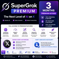 SuperGrok Premium | 3-Month Subscription | Personal X Account | Instant Activation | Full Premium