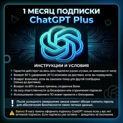1 МЕСЯЦ CHATGPT PLUS |