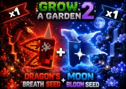 Dragon Breath Seed + Moon Bloom Seed | Grow a Garden 2
