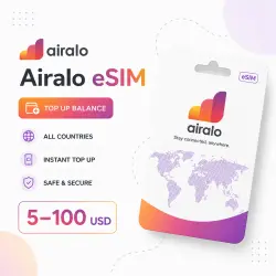 Airalo eSIM Gift Card | Top-up | Global | $5–$100