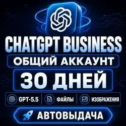 CHATGPT BUSINESS | 1 MONTH | SHARED ACCOUNT | GPT-5.5 | FILES | SPREADSHEETS | AUTO DELIVERY