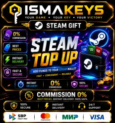 TOP UP STEAM UA-RU-KZ-CIS STEAM AUTO 24/7