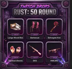 ROUND 50 | RUST TWITCH DROPS | 6 СКИНОВ