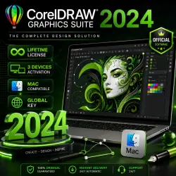 CorelDRAW Graphics Suite 2024 Lifetime 3 Devices - Mac Key (Global)