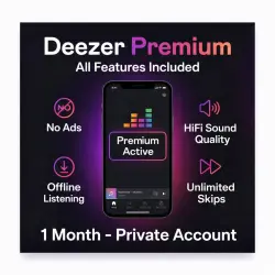 Deezer Premium 1 Month – Личный аккаунт с полным доступом | Любая страна