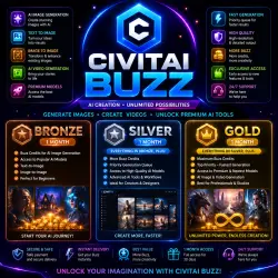 CivitAI Buzz | Bronze • Silver • Gold | 1 Month | Instant Delivery | 24/7 Support & Warranty