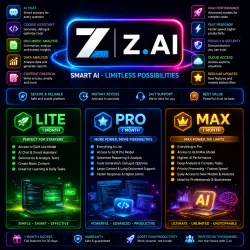 Z.AI | Lite • Pro • Max | Premium AI Access | 1 Month | Instant Activation