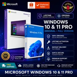 Windows 10 / 11 Pro Genuine Retail License Key | 1 PC | Online Activation (Global)