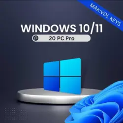 Windows 10 / 11 Pro Genuine MAK License Key | 20 PC | Online Activation (Global)