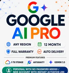Gemini Pro Subscription 12 Months | 5 TB Storage | Instant Activation via Link