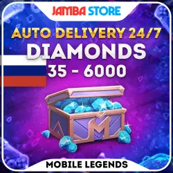 MOBILE LEGENDS BANG BANG TOP UP · DIAMONDS 35-6000 · RUSSIA · BY ID · AUTO 24/7