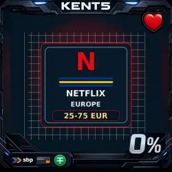 Netflix Европа (EUR) 25-75 EUR [Карта оплаты]