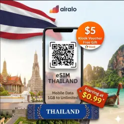 eSIM ТАИЛАНД – АЗИЯ| Премиальные данные AIRALO/SAILY