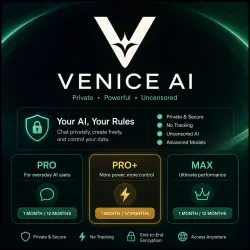 Venice AI Pro / Pro+ / Max 1-12M | FULL WARRANTY