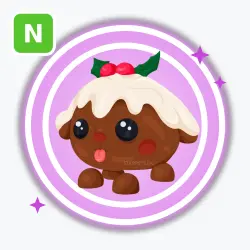 Christmas Pudding Pup | Ultra Rare, Neon | Adopt Me! — Roblox, лот №211524