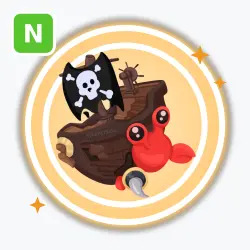Pirate Hermit Crab | Legendary, Neon | Adopt Me! — Roblox, лот №211697