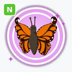 Orange Butterfly | Ultra Rare, Neon | Adopt Me! — Roblox, лот №211731