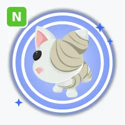 Halloween White Mummy Cat | Rare, Neon | Adopt Me! — Roblox, лот №211886