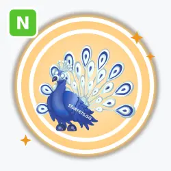 Moonbeam Peacock | Legendary, Neon | Adopt Me! — Roblox, лот №211912