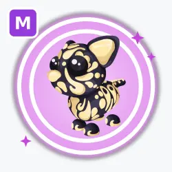 Golden Jaguar | Ultra Rare, Mega Neon | Adopt Me! — Roblox, лот №212319