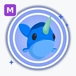 Narwhal | Rare, Mega Neon | Adopt Me! — Roblox, лот №212321