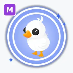 Happy Duckling | Rare, Mega Neon | Adopt Me! — Roblox, лот №212348