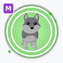 Wolf | Uncommon, Mega Neon | Adopt Me! — Roblox, лот №212367