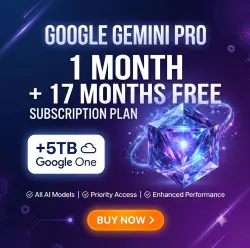 Google AI Pro | 1 Month Subscription | 5TB + Gemini 3.1 Pro + Veo + Nano Banana