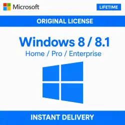Windows 8/8.1 Pro / Home / Enterprise (Online Activation) - Instant Delivery