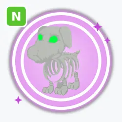 Halloween White Skeleton Dog | Ultra Rare, Neon | Adopt Me! — Roblox, лот №212381