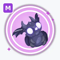 Shadow Dragon Ducky | Ultra Rare, Mega Neon | Adopt Me! — Roblox, лот №212397