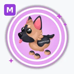 German Shepherd | Ultra Rare, Mega Neon | Adopt Me! — Roblox, лот №212409